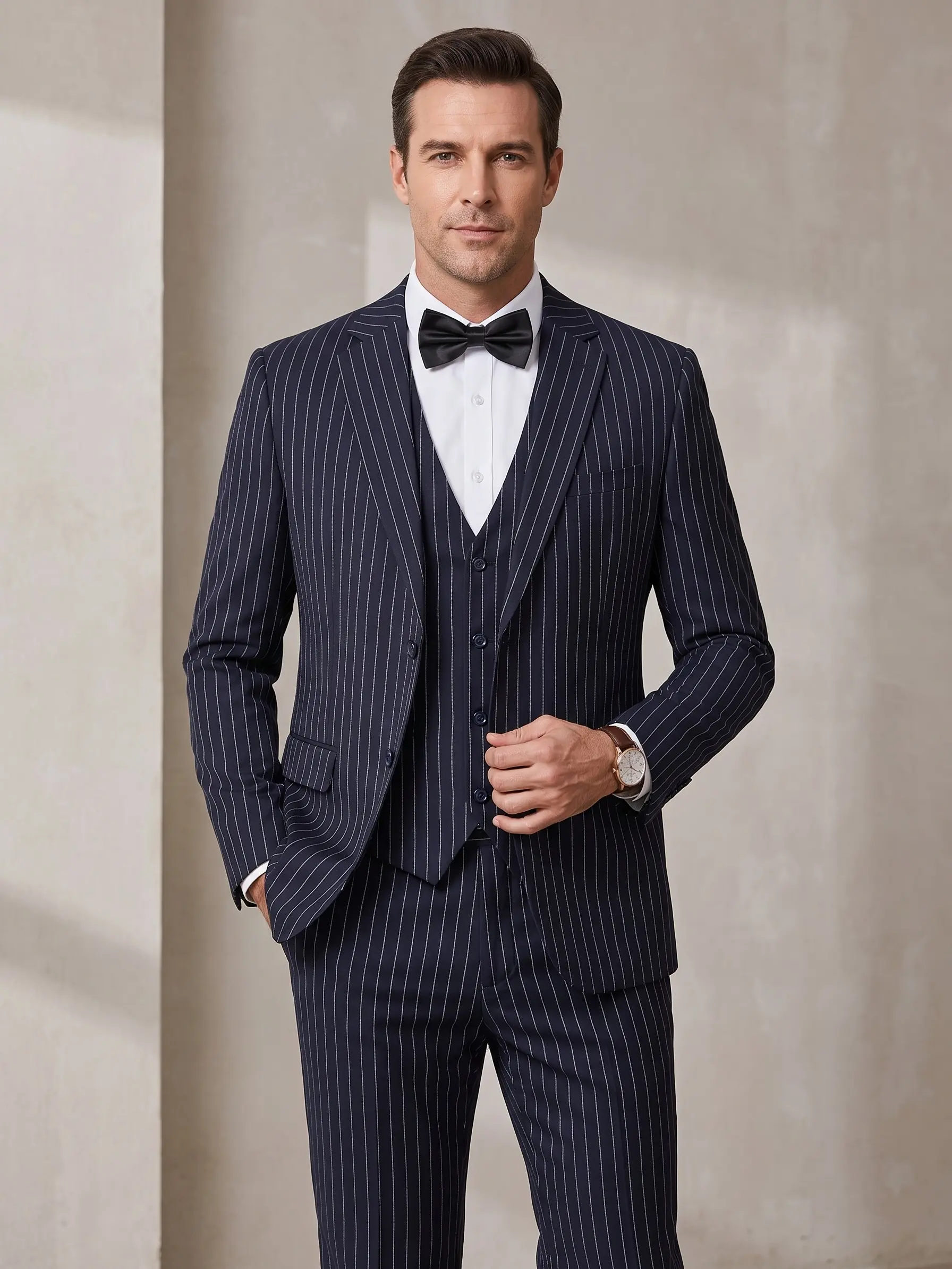 Men's 3-Piece Suit for Business Formal, Wedding Groom & Office Occasions Workwear