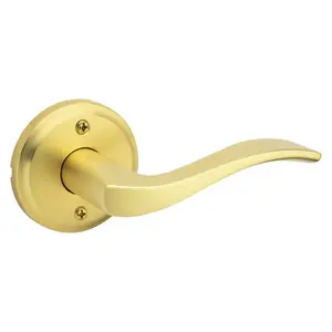 Kwikset 5057289 2.68 x 4.21 x 2.5 in. Right Handed Sedona Transitional Satin Brass Half Dummy Lever