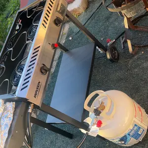 ROVSUN 2/3 Burner Outdoor Propane Gas Stove with Auto-ignition, Regulator & Side Shelves, 150,000/225,000 BTU Powerful Stand Cooker for Backyard Patio Cooking Home Brewing Canning Turkey Frying