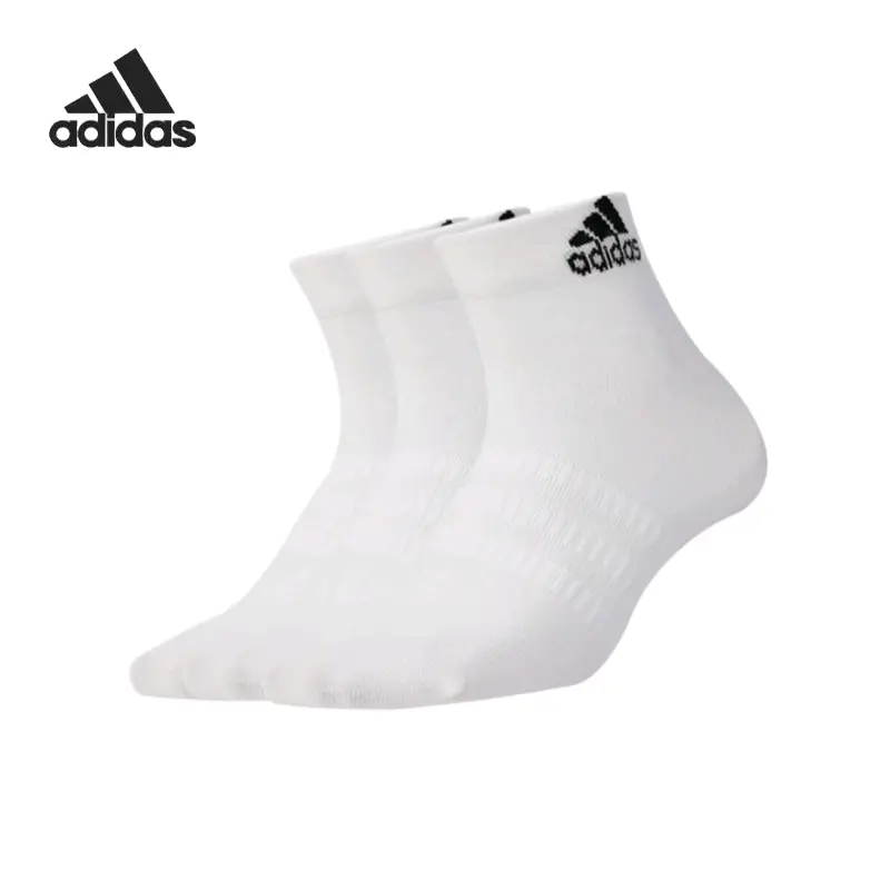 Adidas breathable striped mid-calf basketball ankle socks, unisex, 3-pack (DZ9435), grip socks
