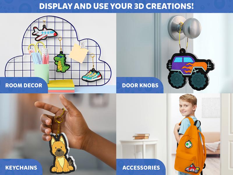 Skillmatics 3D Art Kit - Aqua Puffs, Mess-Free Fun, Magical Craft Activity, Travel Toys, DIY Decor, Creative Gifts for Girls & Boys Ages 4 to 10