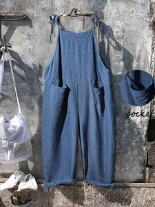 Plus Size Jumpsuit for Women, Loose-Fitting Casual Everyday Overalls for All Seasons, Comfortable and Stylish One-Piece