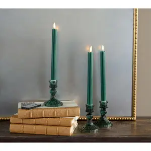 Home Reflections S/3 Flameless Tonal Tapers with Holders