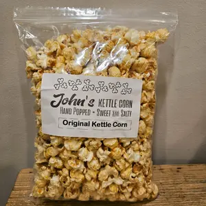 John's Kettle Corn - Sweet & Salty - 3 Crispy Fresh  Popcorn Bags - One-Gallon Ziploc Bag - Savory