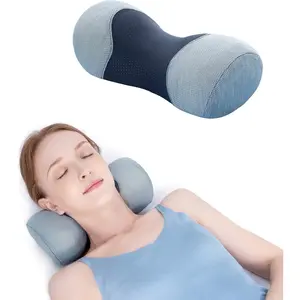 Small Neck Roll Pillow,Say Goodbye to Neck Pain, Cervical Memory Foam Pillow for Tension Muscle Relief, Contour Support, Shoulder Pain Relaxer with Breathable Pillowcase, Odorless