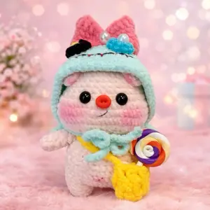 LIVE ONLY Handmade Crochet Figure Keychain Collectibles - Adorable Cactus & Flower Pot Designs - Premium Acrylic Cotton Yarn - Compact Versatile Decor