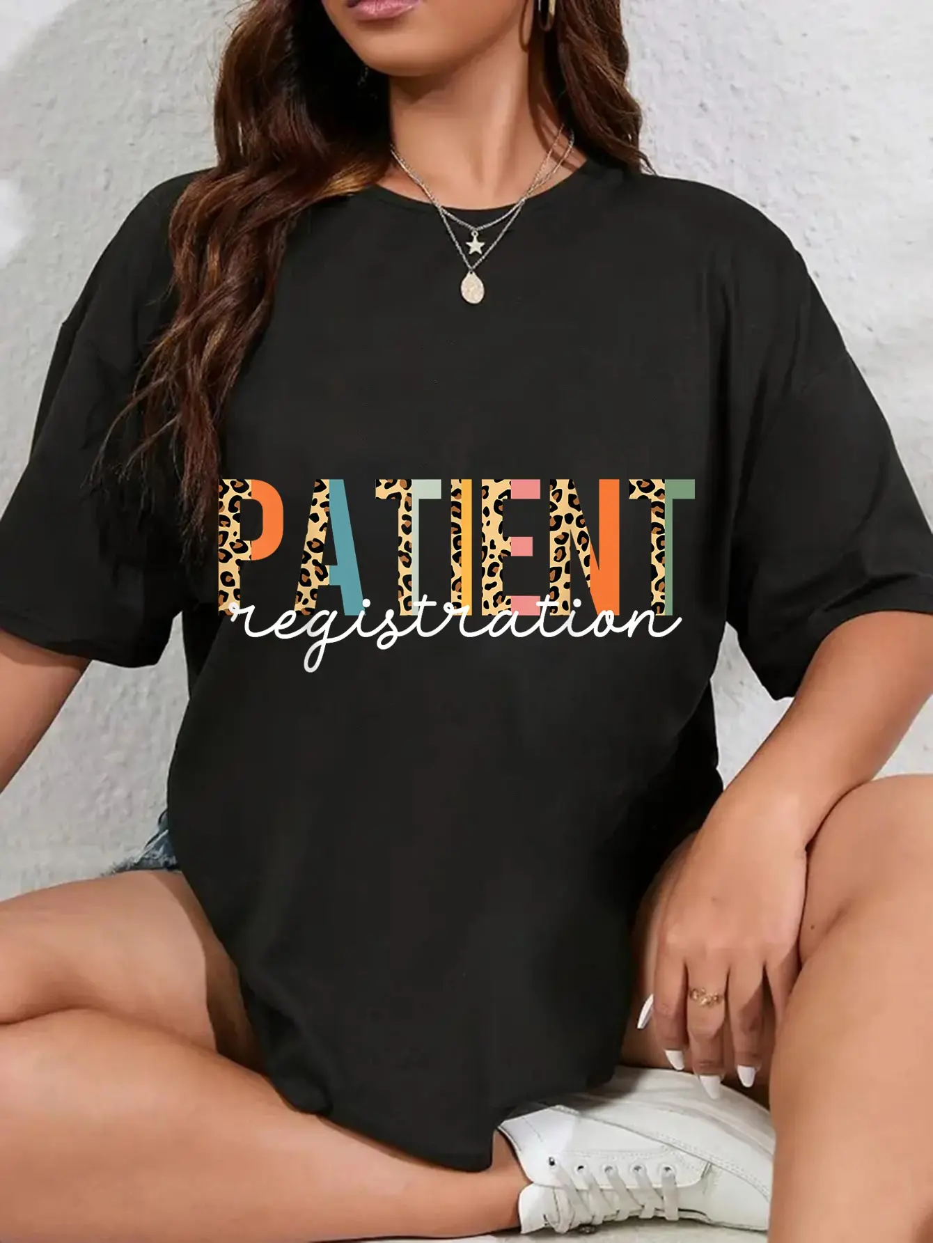 100% Cotton Patient Registration Registrar Emergency Department Leopard T-Shirt