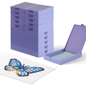 Trabricks 15-  Art Storage Trays Set, 2-in-1 Anti-Spill Storage Box & Static-Free Painting Tools,  Painting Accessories for Large/Small  Art Kits