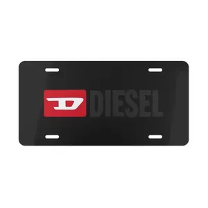 Diesel Logo License Plate, 12" x 6" Aluminum Vanity Tag for US Vehicles, Automotive Decor, Truck Lover Gift, Custom Car Plate