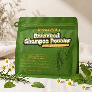 BreezyVita Shampoo Powder, Deep Cleansing, Scalp Care, Botanical Plant-Based, Oil Control, Hair Cleanser, Refresh Scalp, Hair Volume, All Hair Types