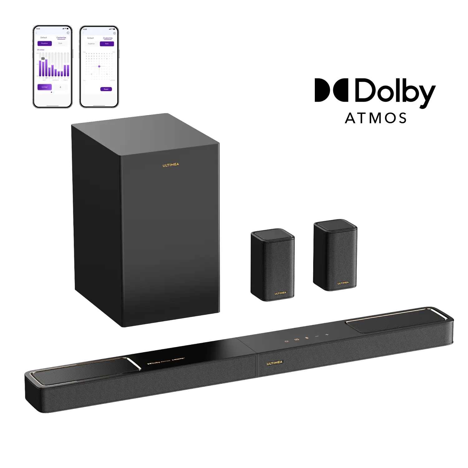 ULTIMEA Skywave F40 Boom 5.1.2ch Soundbar with Subwoofer - Bass Boost Version, Dolby Atmos, SurroundX Technology, 360° Immersive Audio, Home Theater, Bluetooth, HDMI, Smart APP Control#SummerVibes