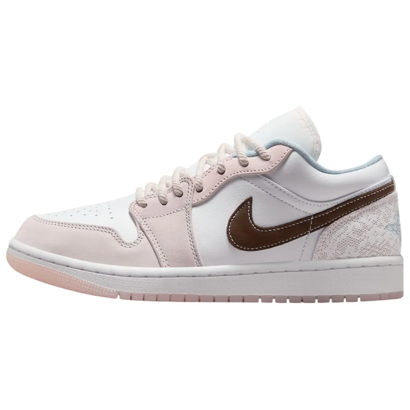 Jordan 1 Low Coral Stylish Comfortable Durable Non-slip Basketball Shoes Pink Women's IB8859-101