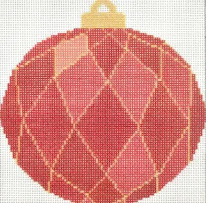 Red Geometric Christmas Ball