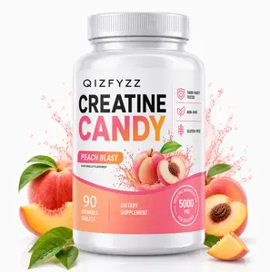 Peach-Flavored Creatine Chewable Tablets (5000mg) | Delicious & Chewable | Pre- & Post-Workout Support