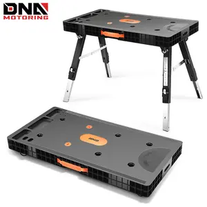 DNA Motoring [3-In-1] /  [7-IN-1] Heavy Duty Adjustable Height  Folding Portable Work Table Heavy Duty Workbench
