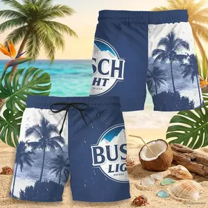 Buschh Light Tropical Flag Swim Trunks, Hawaiian Shorts For Men Dad Friend, Trendy Gift For This Summer