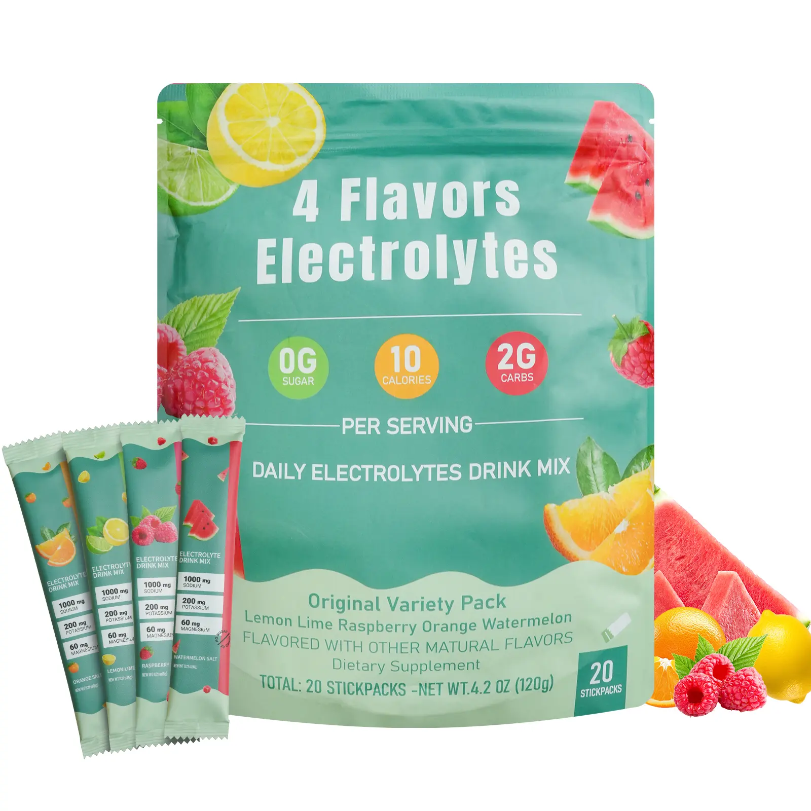 Electrolytes Powder Packets Sugar Free – Bulk Electrolyte Hydration Packets– Zero Sugar Electrolyte Drink Mix – Sueros Hidratantes Bebidas Polvo – 20 Sticks Variety Flavors
