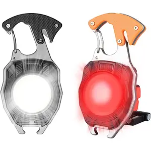 LETOUR 2-Pack Mini EDC Keychain Flashlight – 1000LM Bright, USB Rechargeable, 6 Modes, Magnetic Rotatable, Lighter & Bottle Opener, Perfect for Everyday Carry & Hiking and Camping