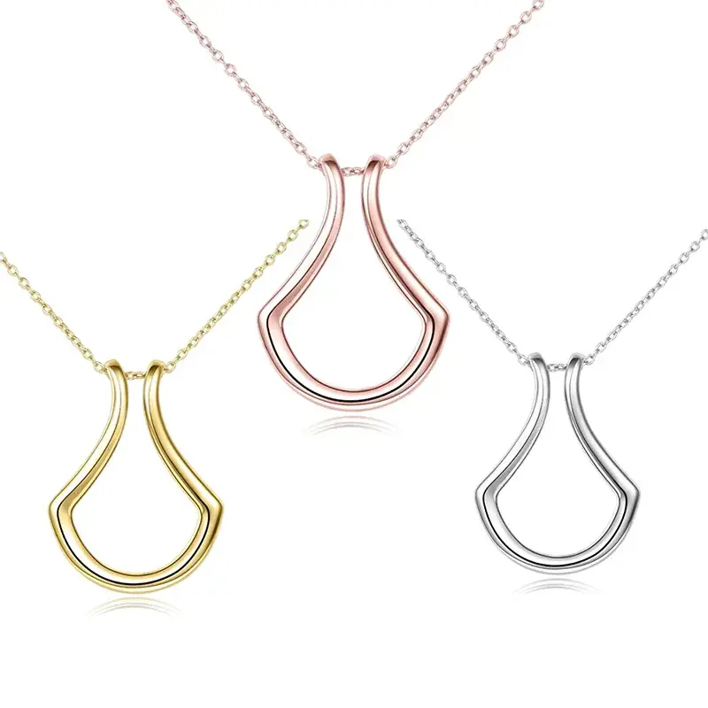 Ring Holder Necklace for Women Girls Ring Keeper Necklace for Wife Girlfriend Mom Ring Keeper Pendant Jewelry Gifts
