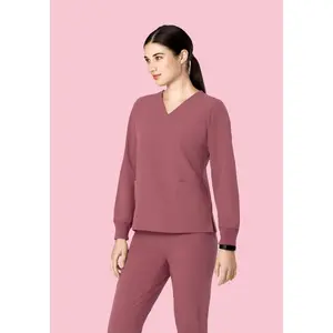 Long Sleeve 6 Pocket Top Mauve