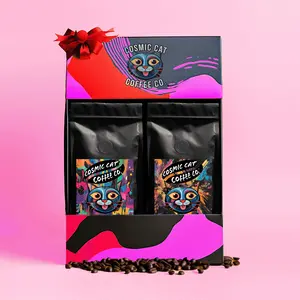 Valentine Coffee Gift Box | Cosmic Duo Edition | Premium Blend | Medium/Dark Roast |  Roasted & Shipped Same Day | 1% Profit to Cancer Research