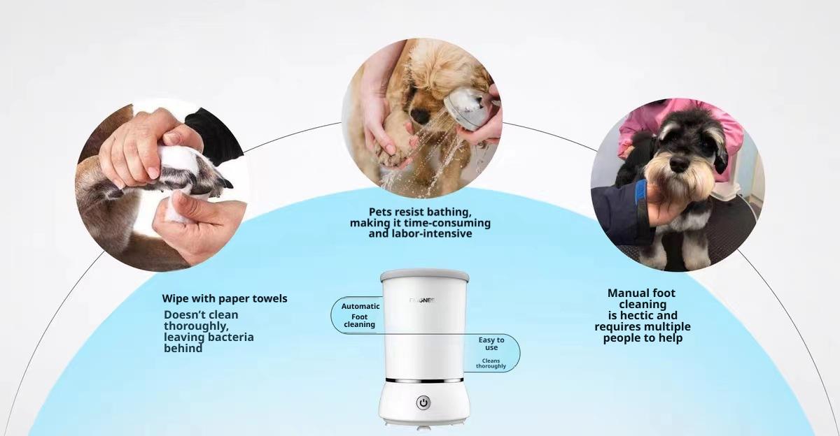 Automatic Electric Pet Paw Cleaner, Rechargeable Dog Cat Foot Washer Cup with Soft Silicone Brushes, Portable Muddy Paw Cleaner for Dogs Cats Grooming Automatic Electric Pet Paw Cleaner, Rechargeable Dog Cat Foot Washer Cup with Soft Silicone Brushes, Portable Muddy Paw Cleaner for Dogs Cats Grooming