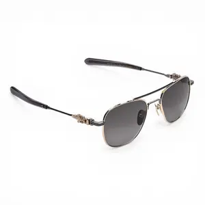 Chrome Hearts Wence Aviator Sunglasses Black Gold