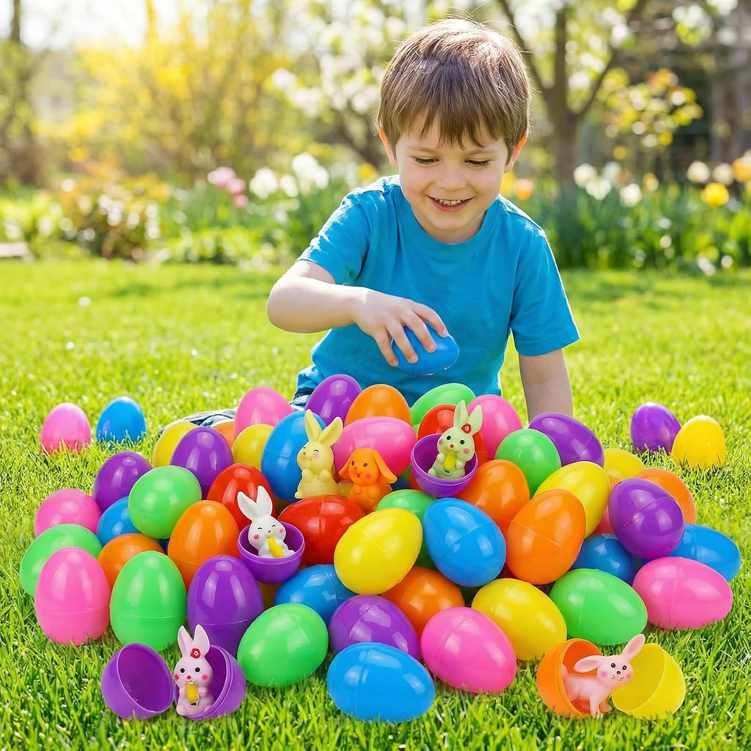 24 Pack Easter Bunny Party Favors Toys with Plastic Eggs – Candy Free Easter Basket Stuffers, Bunny Stretchy Toys, Easter Egg Fillers Essentials, Kids Easter Gifts & Decorations 24 Pack Easter Bunny Party Favors Toys with Plastic Eggs – Candy Free Easter Basket Stuffers, Bunny Stretchy Toys, Easter Egg Fillers Essentials, Kids Easter Gifts & Decorations