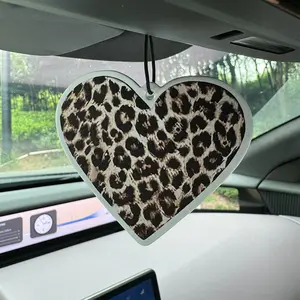 Leopard Print Car Air Freshener, Long-Lasting Scented Paper Pendant, Stress Relief Aromatherapy Fragrance, Perfect Gift for Friends and Family, Car Interior Accessories