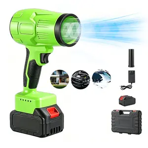 Wireless Handheld Leaf Blower With Replaceable Battery, Air Blower Fitted With Concentrated Wind Pipe, High Wind Velocity, User Friendly Design, Suitable for Car Care, Dust Removal, Patio and Outdoor Clearing