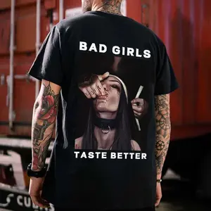 Unisex “Bad Girls Taste Better” Graphic Tee – Casual Short Sleeve T-Shir