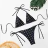 Women's Polka Dot Print Bikini Set, Casual Fashion Chic Swimsuit Set, Ladies for Beach Holiday Vacation, Swimsuit Style Bikini, Bikini Outfits, Swimsuits Bikinis, Summer Bikini, Printed Bikini