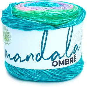 Mandala Ombré Yarn with Vibrant Colors, Soft Yarn for Crocheting and Knitting, Balance, 1-Pack