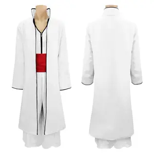 Anime Bleach Aizen Sousuke Cosplay Costume Mens Cape Pants Belt Kimono Uniform Outfits Halloween Carnival Party Suit