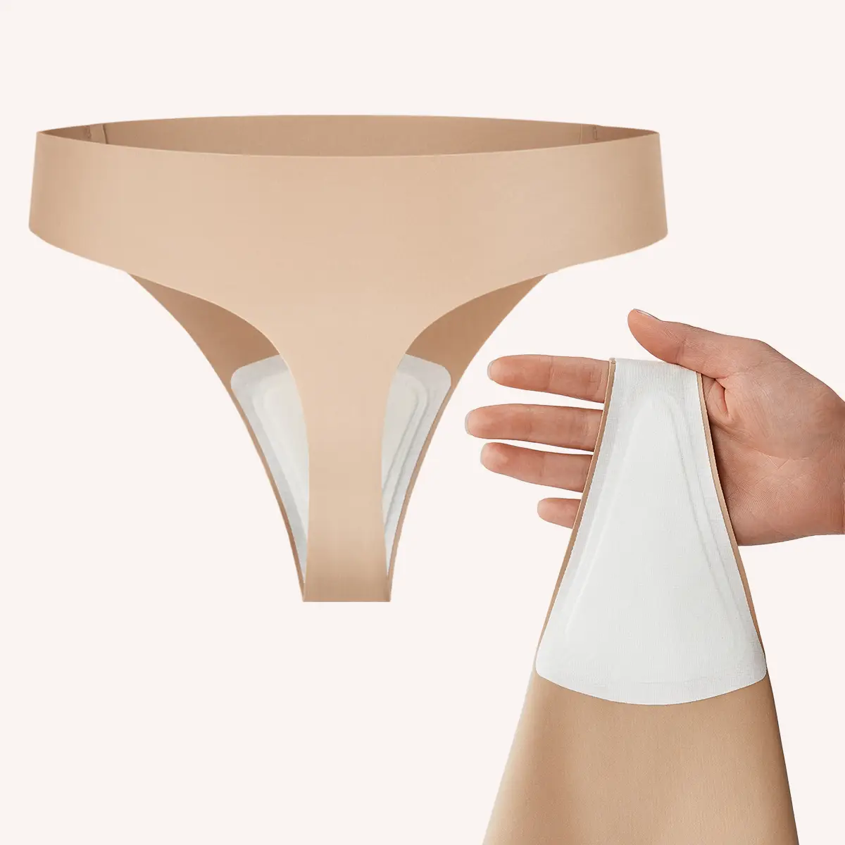 LUCKMEEY Camel Toe Cover Thongs for Women - G-String, Seamless Design, Basic Fit, Machine Washable, Comfortable Underwear - Womenswear Everyday Black