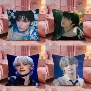 Talented Kpop Artist TXT HUENINGKAI Cushion Cover Ultra-Soft Reversible Plush Pillow Cover | Double-sided fluffy comfort for car, sofa, bedroom | Skin-friendly fabric | Easy clean & maintain | Stylish home decor | Perfect gift for family & friends