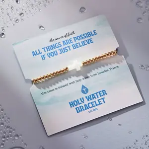 HOLY WATER STRETCH CROSS BRACELET