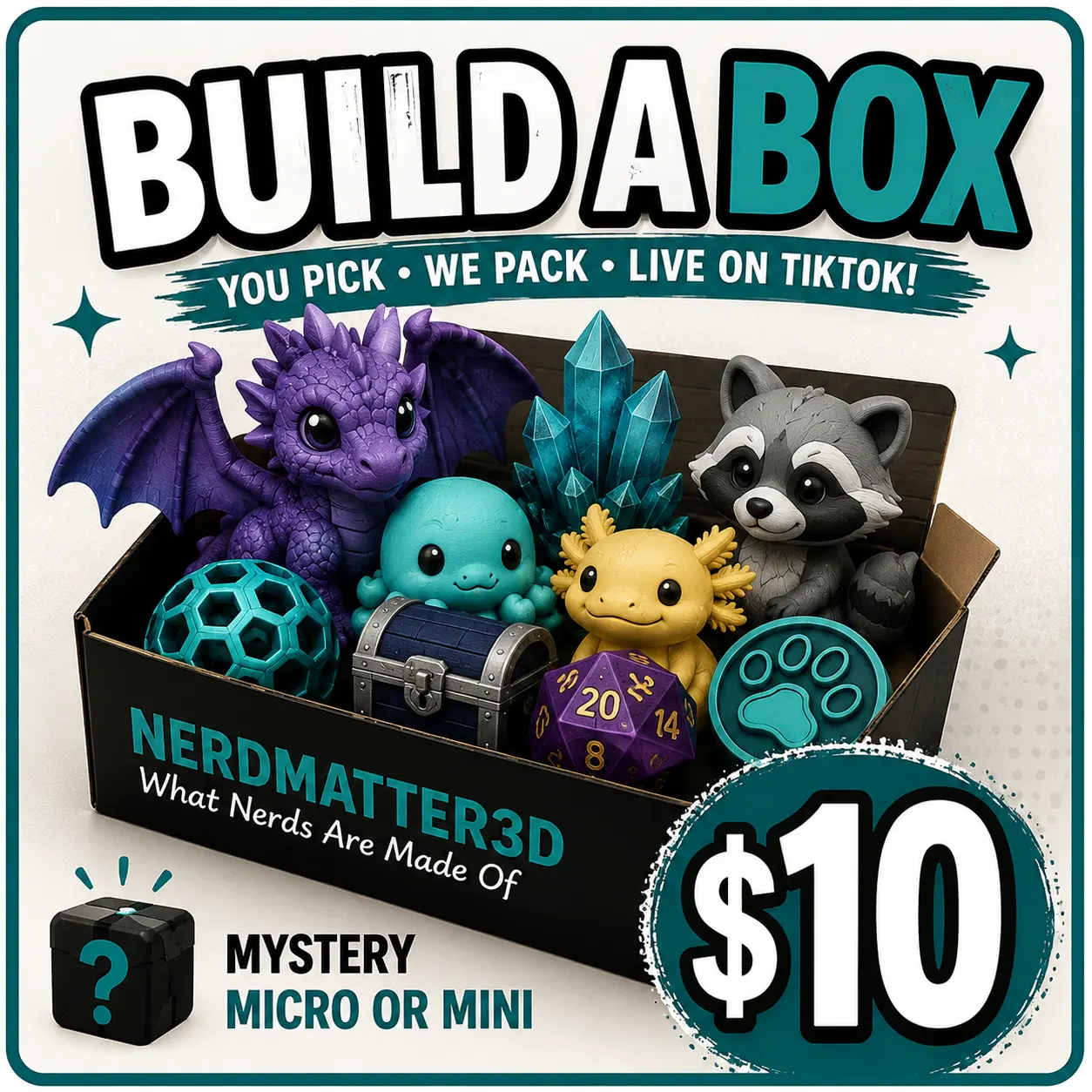 LIVE Build-A-Box | Build Your Own 3D Printed Bundle | Packed Live | Bonus Gacha Spins Available