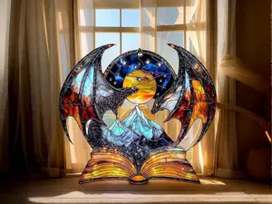 Night Court Window Hanging, Effect Acrylic Suncatcher, Mini Bookshelf Decor, Acotar Fantasy Gift, Velaris Art, Home Decoration