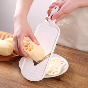 Multifunctional with Brush, Stainless Steel Blades, Durable Plastic Frame, Easy-To-Use Kitchen Tool for Home Cooking, Vegetable Cutter, Vegetable Cutting Slicer, Kitchen Gadgets