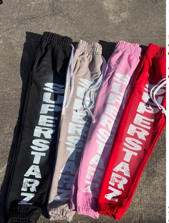 Trendy Y2K Sweatpants – Hip-Hop Streetwear Style 2000s Embroidered Pants