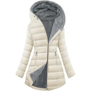 Women's Winter Windproof Warm Slim Fit Down Jacket - Waterproof Long Ski Coat for CommutingCan be used with raincoat