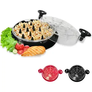 Chicken Shredder Tool Twist with Removable Insert, Chicken Breast Meat Food Shredder, Strong Anti-Slip Strip, Ergonomic Handle, BPA Free, Desmenuzador de Pollo-A1-Black