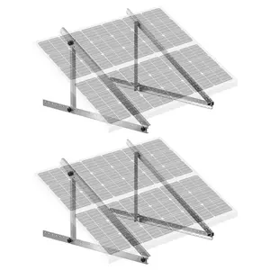 VEVOR 2 Sets Solar Panel Mounting Brackets 45-Inch,  0 to 90° Adjustable Tilt Mount Brackets Support 100-400W Solar Panels, Lightweight Aluminum Brackets with Folding Tilt Legs for RV Boat Off-Grid