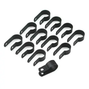212 MAIN Nylon Body Tube Clamps - 0.5x0.37 in. Push-Connect Hardware - Pack of 12