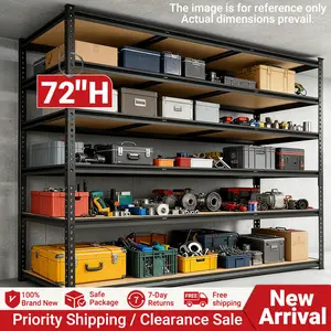 TryLazy Garage Shelves Classic 5-Tier Metal Storage Shelving Unit Height Adjustable Versatile Utility Rack for Craft Warehouse Pantry Kitchen Organiser