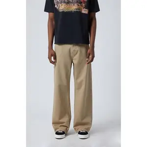 Men’s Blake Extreme baggy jeans — carpenter style, oversized wide-leg, casual fashion, cotton menswear, relaxed fit, beige/khaki pants with plain pockets