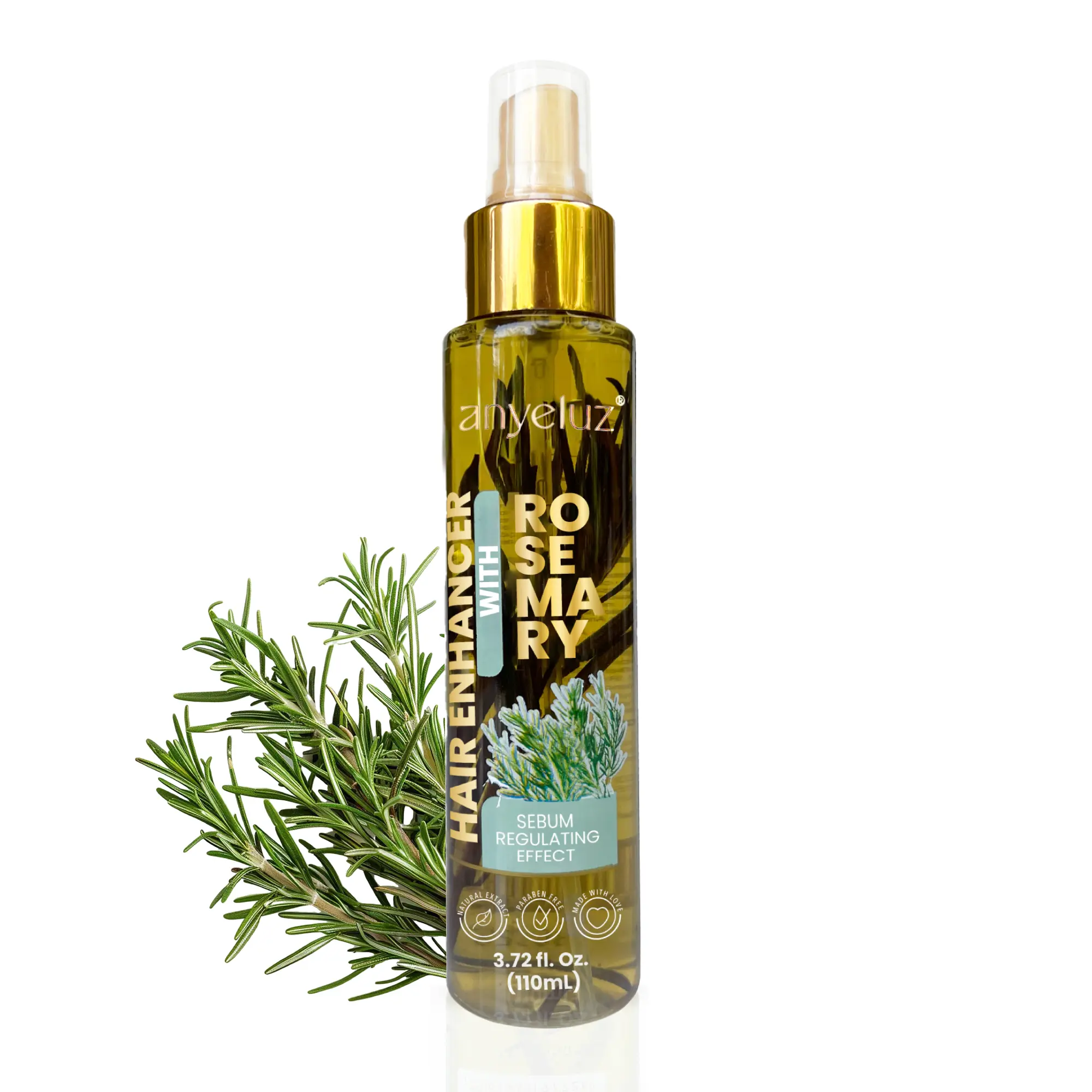 ANYELUZ Rosemary Scalp Tonic, Haircare Treatment with Botanicals & Peptides to Fortify Follicles, Plant Based Scalp Care