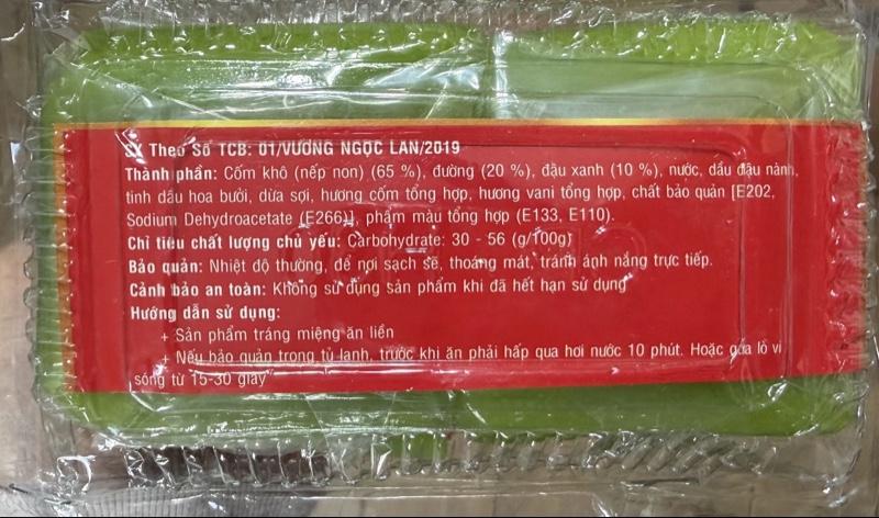 Hanoi Green Rice Cake Mung Bean (Pack of 6)-Bánh Cốm Dẻo Đậu Xanh (Hộp 6cái)