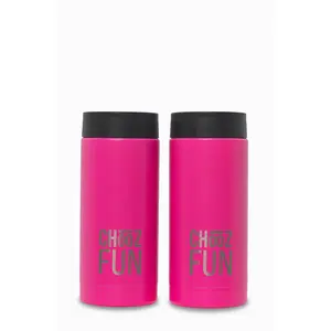 The FUNHolder (Pair) – Neon Pink or Blue Can Coolers for Party People Drinkware Stainless Steel